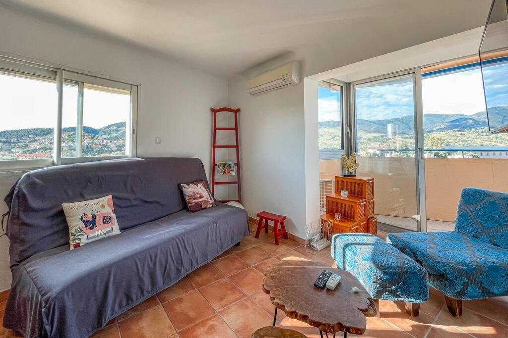 Attique A Banyuls - Vue Mer Et Montagne Eksteriør billede
